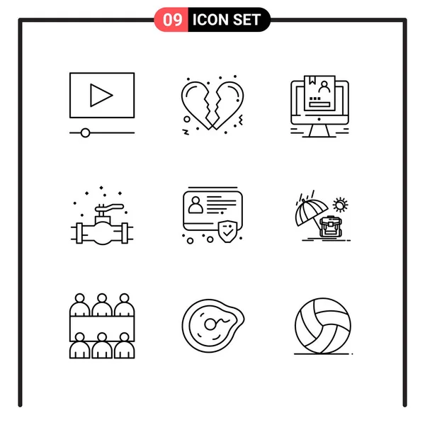 Conjunto Iconos Creativos Universales Simplemente Vector Ilustraciones Para Aplicaciones Web — Vector de stock