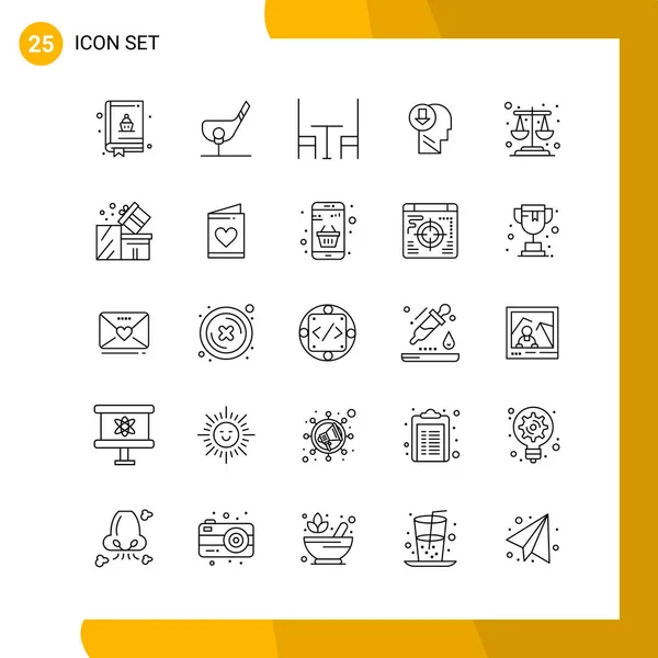 Set Universal Creative Icons Simply Vector Illustrations Web Mobile Apps — Stock Vector