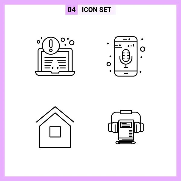 Set Universal Creative Icons Simply Vector Illustrations Web Mobile Apps — Stock Vector