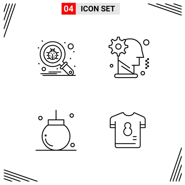 Set Dari Ikon Kreatif Universal Cukup Ilustrasi Vektor Untuk Aplikasi - Stok Vektor