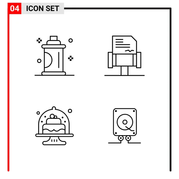 Univerzális Kreatív Ikonok Gyűjteménye Egyszerűen Vektor Illusztrációk Webes Mobil Alkalmazásokhoz — Stock Vector