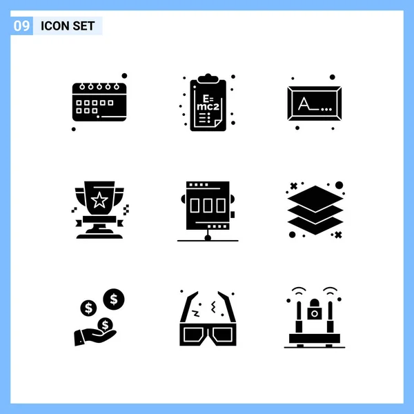 Conjunto Iconos Creativos Universales Simplemente Vector Ilustraciones Para Aplicaciones Web — Vector de stock