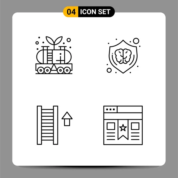 Conjunto Iconos Creativos Universales Simplemente Vector Ilustraciones Para Aplicaciones Web — Vector de stock