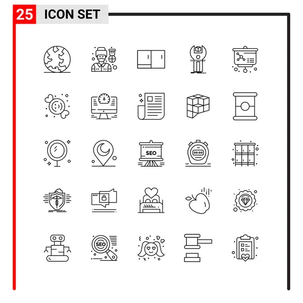 Set of 25 Universal Business Icons Vector — Stock Vector