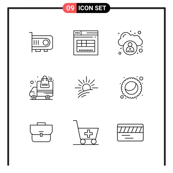 Conjunto Iconos Creativos Universales Simplemente Vector Ilustraciones Para Aplicaciones Web — Archivo Imágenes Vectoriales