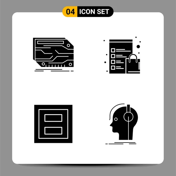 Conjunto Iconos Creativos Universales Simplemente Vector Ilustraciones Para Aplicaciones Web — Archivo Imágenes Vectoriales