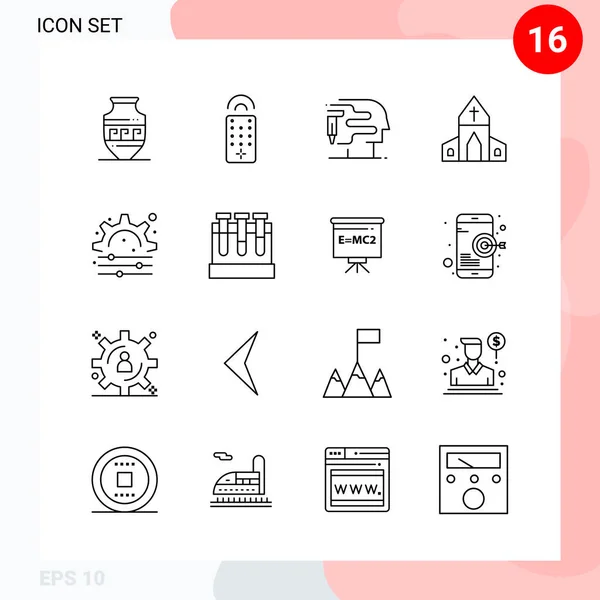 Conjunto Iconos Creativos Universales Simplemente Vector Ilustraciones Para Aplicaciones Web — Vector de stock