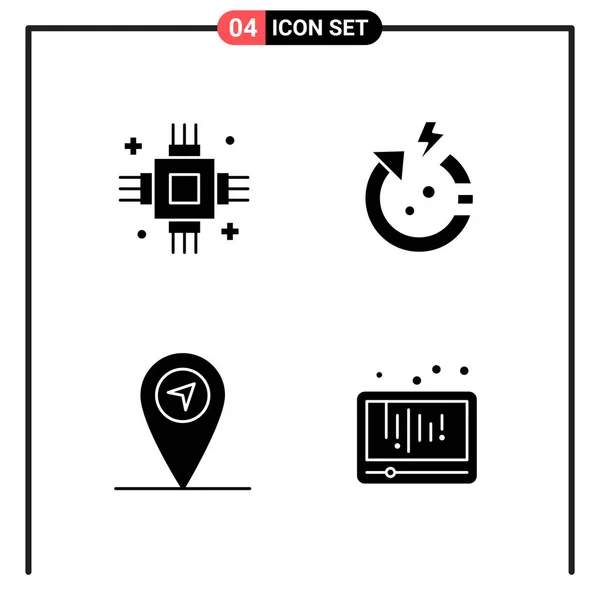 Conjunto Iconos Creativos Universales Simplemente Vector Ilustraciones Para Aplicaciones Web — Archivo Imágenes Vectoriales