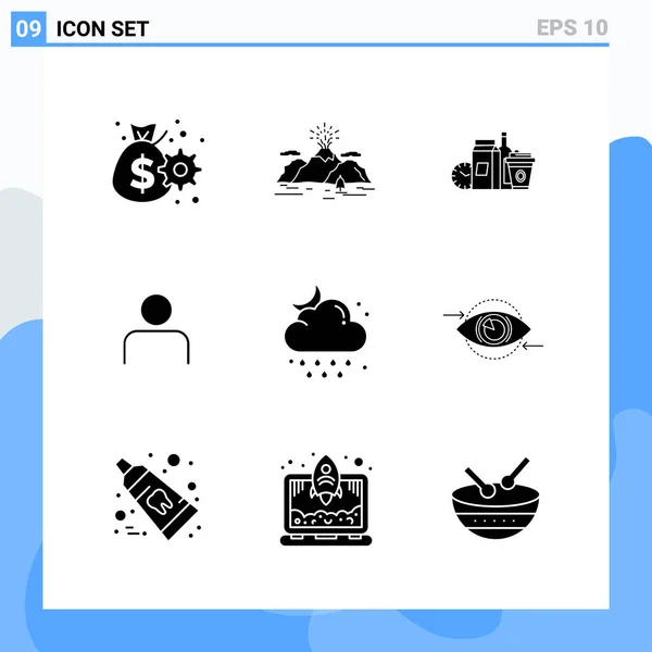 Conjunto Iconos Creativos Universales Simplemente Vector Ilustraciones Para Aplicaciones Web — Archivo Imágenes Vectoriales