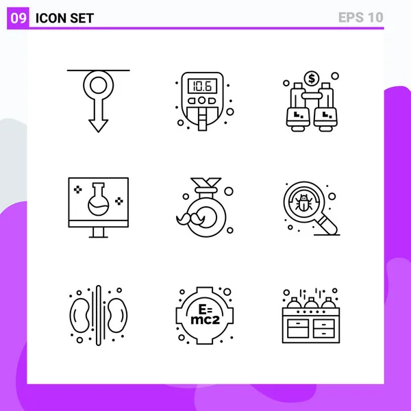 Conjunto Iconos Creativos Universales Simplemente Vector Ilustraciones Para Aplicaciones Web — Vector de stock