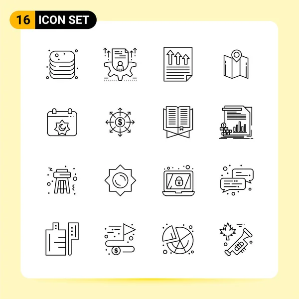 Conjunto Iconos Creativos Universales Simplemente Vector Ilustraciones Para Aplicaciones Web — Archivo Imágenes Vectoriales