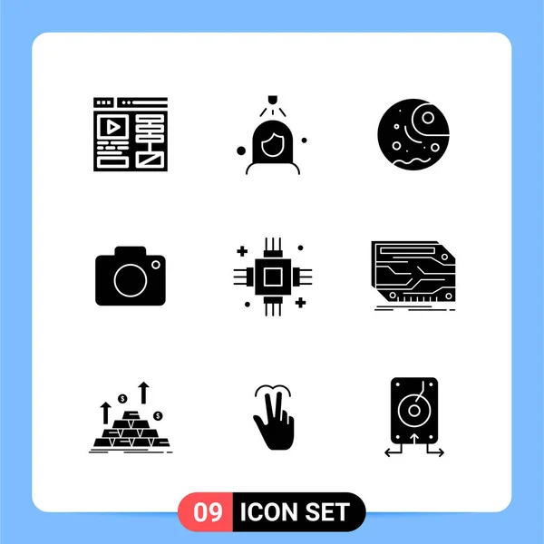 Conjunto Iconos Creativos Universales Simplemente Vector Ilustraciones Para Aplicaciones Web — Archivo Imágenes Vectoriales