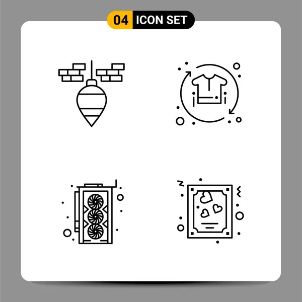 Conjunto Iconos Creativos Universales Simplemente Vector Ilustraciones Para Aplicaciones Web — Vector de stock