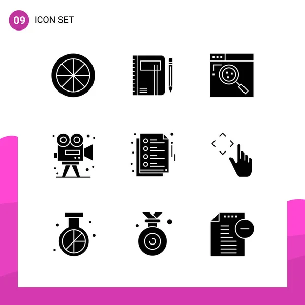 Conjunto Iconos Creativos Universales Simplemente Vector Ilustraciones Para Aplicaciones Web — Vector de stock