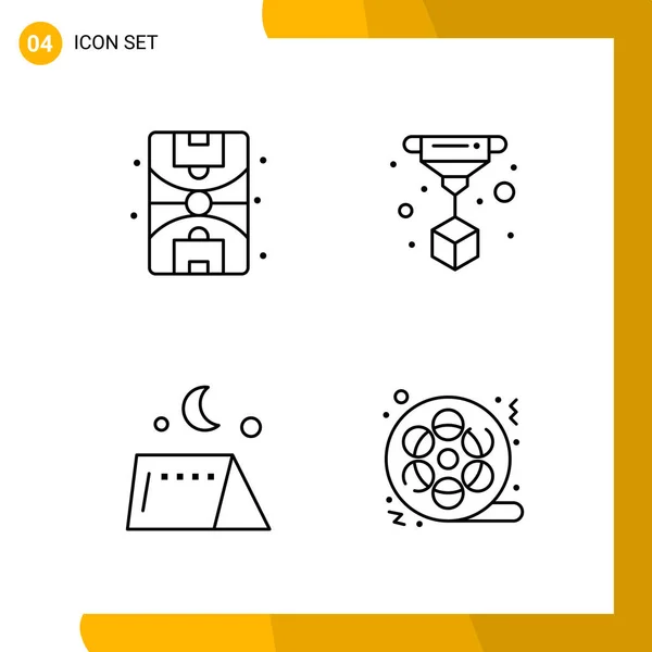 Conjunto Iconos Creativos Universales Simplemente Vector Ilustraciones Para Aplicaciones Web — Vector de stock