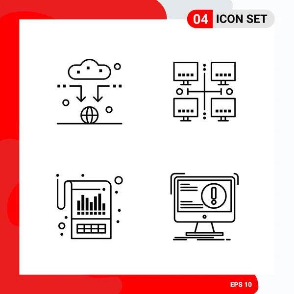 Conjunto Iconos Creativos Universales Simplemente Vector Ilustraciones Para Aplicaciones Web — Vector de stock