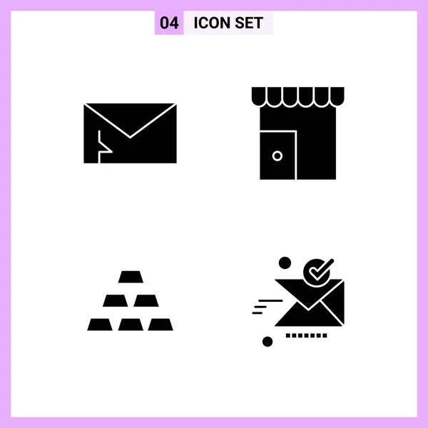 Conjunto Iconos Creativos Universales Simplemente Vector Ilustraciones Para Aplicaciones Web — Archivo Imágenes Vectoriales