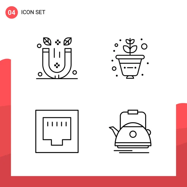 Set Universal Creative Icons Simply Vector Illustrations Web Mobile Apps — Stock Vector