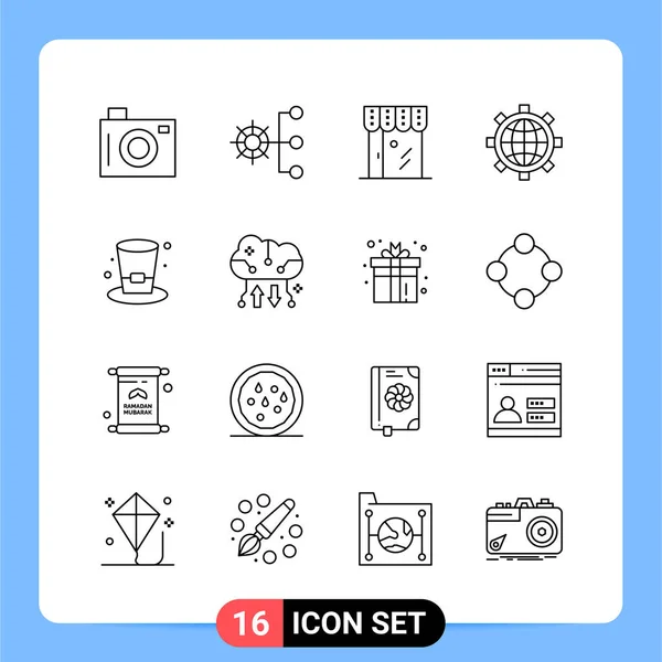 Conjunto Iconos Creativos Universales Simplemente Vector Ilustraciones Para Aplicaciones Web — Vector de stock