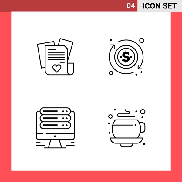 Conjunto Iconos Creativos Universales Simplemente Vector Ilustraciones Para Aplicaciones Web — Vector de stock