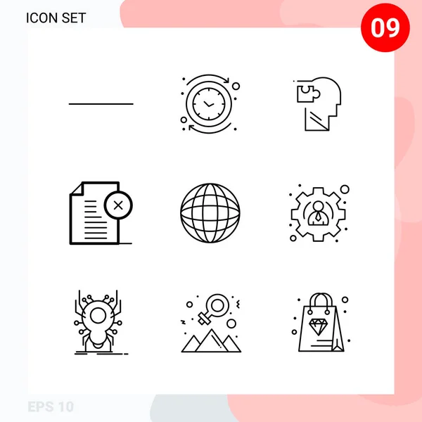 Conjunto Iconos Creativos Universales Simplemente Vector Ilustraciones Para Aplicaciones Web — Vector de stock