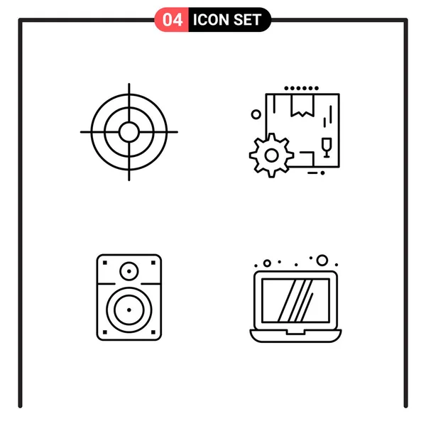 Conjunto Iconos Creativos Universales Simplemente Vector Ilustraciones Para Aplicaciones Web — Archivo Imágenes Vectoriales