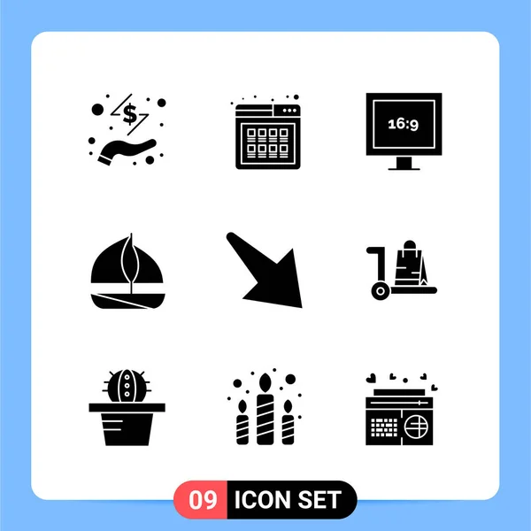 Set Dari Ikon Kreatif Universal Cukup Ilustrasi Vektor Untuk Aplikasi - Stok Vektor