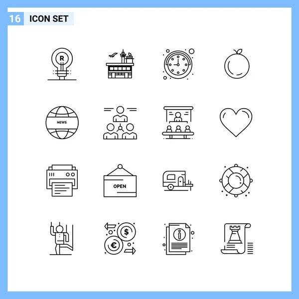 Set Universal Creative Icons Simply Vector Illustrations Web Mobile Apps — Stock Vector