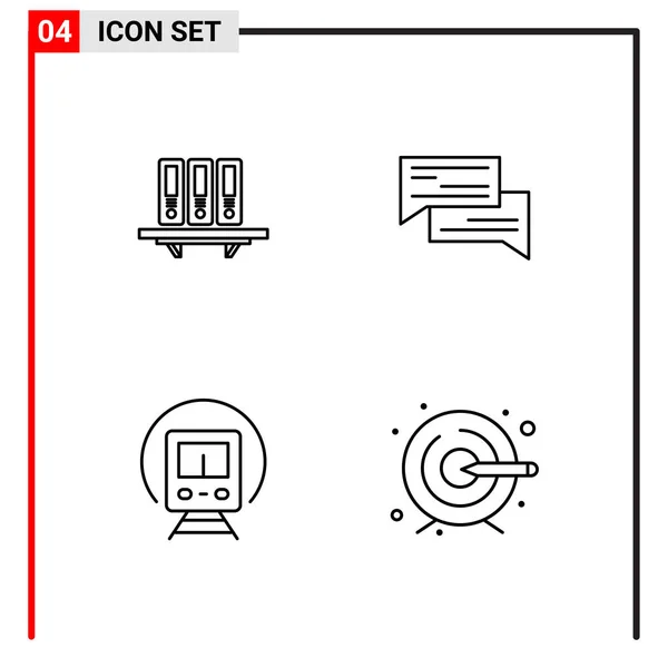 Ensemble Icônes Créatives Universelles Simplement Vectorielles Illustrations Pour Applications Projets — Image vectorielle