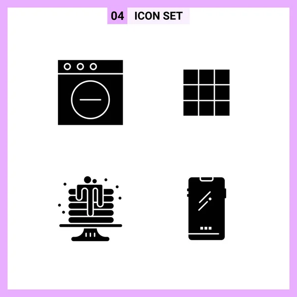 Set Dari Ikon Kreatif Universal Cukup Ilustrasi Vektor Untuk Aplikasi - Stok Vektor