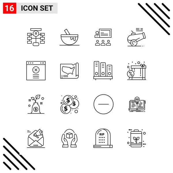 Set Universal Creative Icons Simply Vector Illustrations Web Mobile Apps — Stock Vector