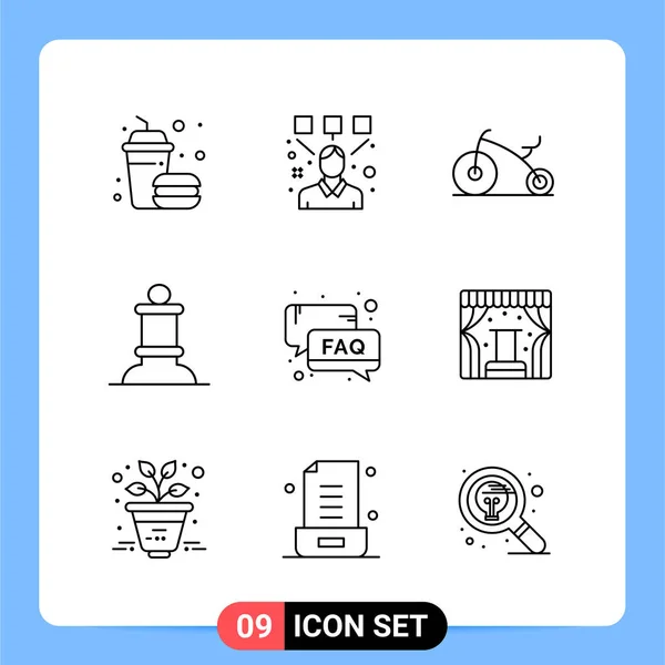 Conjunto Iconos Creativos Universales Simplemente Vector Ilustraciones Para Aplicaciones Web — Vector de stock