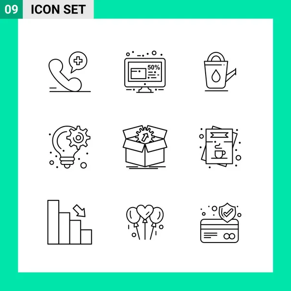 Conjunto Iconos Creativos Universales Simplemente Vector Ilustraciones Para Aplicaciones Web — Vector de stock