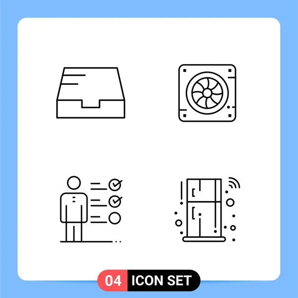 Set Universal Creative Icons Simply Vector Illustrations Web Mobile Apps — Stock Vector