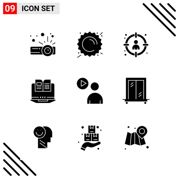 Conjunto Iconos Creativos Universales Simplemente Vector Ilustraciones Para Aplicaciones Web — Archivo Imágenes Vectoriales