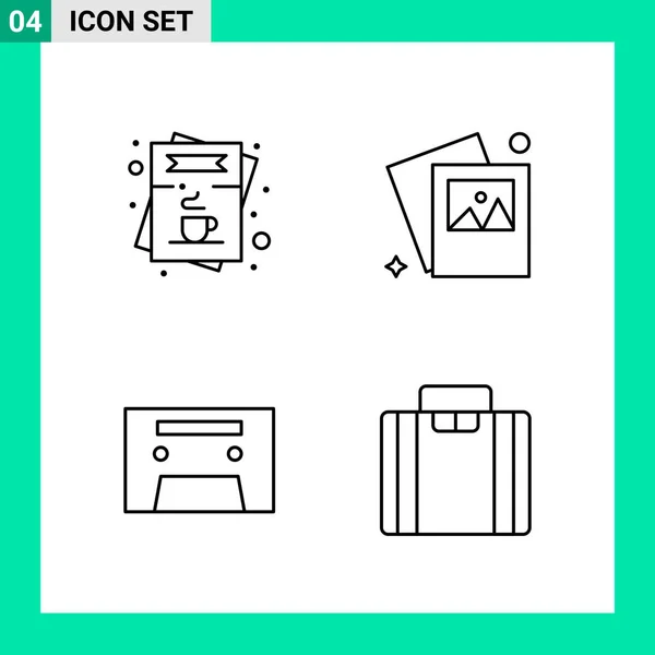 Conjunto Iconos Creativos Universales Simplemente Vector Ilustraciones Para Aplicaciones Web — Archivo Imágenes Vectoriales