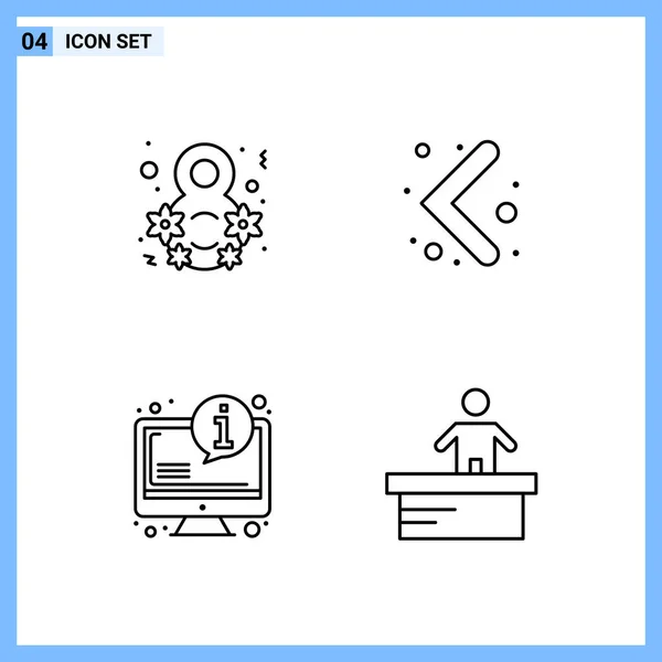 Conjunto Iconos Creativos Universales Simplemente Vector Ilustraciones Para Aplicaciones Web — Vector de stock