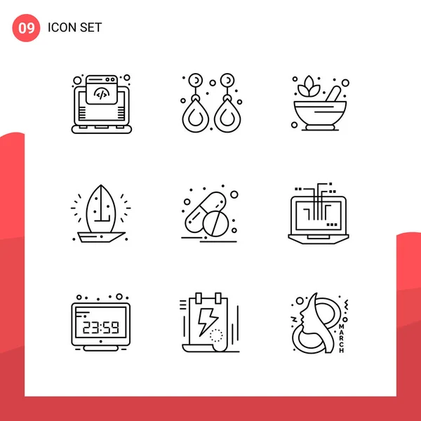 Conjunto Iconos Creativos Universales Simplemente Vector Ilustraciones Para Aplicaciones Web — Vector de stock