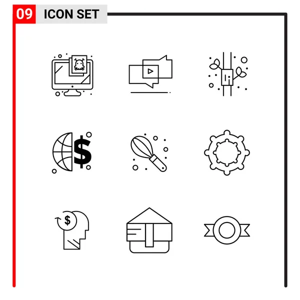 Conjunto de 16 Ícones Universais Vetor de Negócios — Vetor de Stock