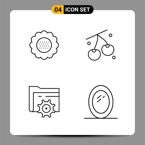 Conjunto Iconos Creativos Universales Simplemente Vector Ilustraciones Para Aplicaciones Web — Vector de stock