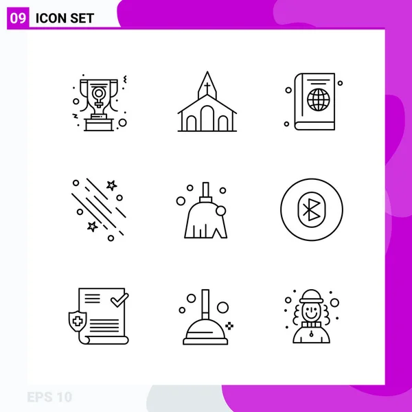 Set Universal Creative Icons Simply Vector Illustrations Web Mobile Apps — Stock Vector