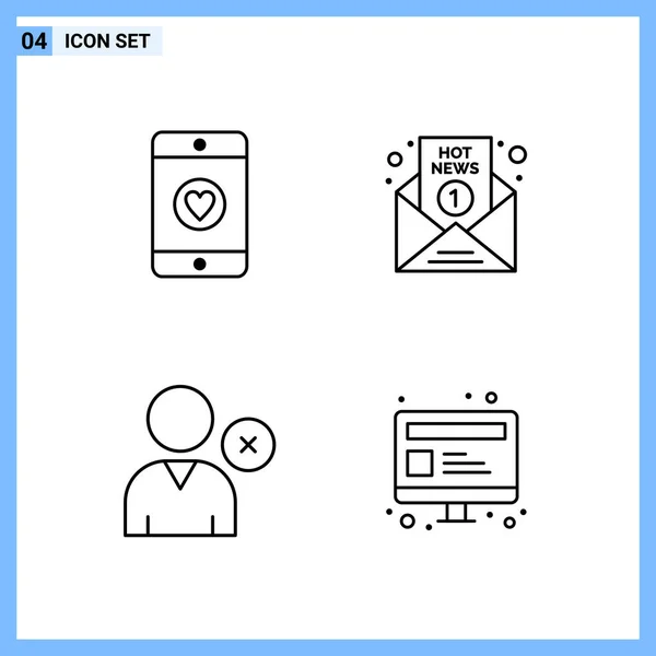 Set of 25 Universal Business Icons Vector — Stockový vektor