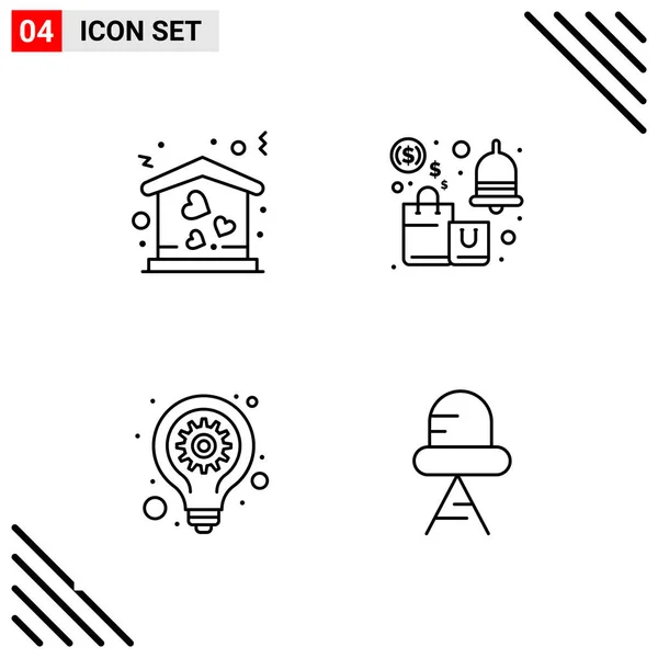 Conjunto Iconos Creativos Universales Simplemente Vector Ilustraciones Para Aplicaciones Web — Vector de stock