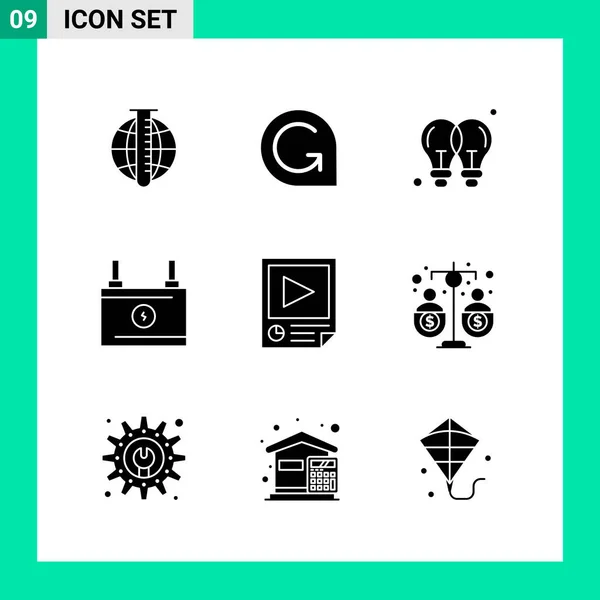 Conjunto Iconos Creativos Universales Simplemente Vector Ilustraciones Para Aplicaciones Web — Vector de stock