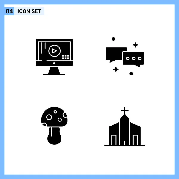 Conjunto Iconos Creativos Universales Simplemente Vector Ilustraciones Para Aplicaciones Web — Vector de stock