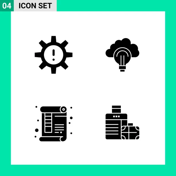 Conjunto Iconos Creativos Universales Simplemente Vector Ilustraciones Para Aplicaciones Web — Archivo Imágenes Vectoriales