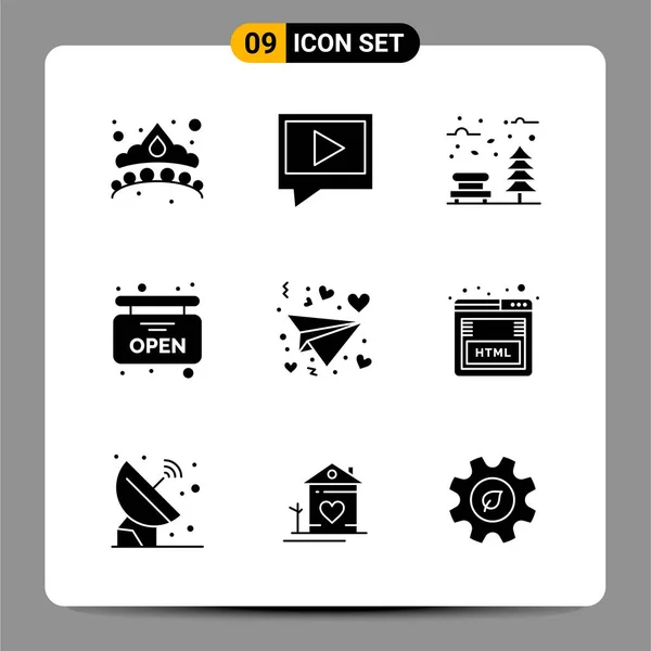 Conjunto Iconos Creativos Universales Simplemente Vector Ilustraciones Para Aplicaciones Web — Archivo Imágenes Vectoriales