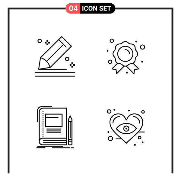 Set Universal Creative Icons Simply Vector Illustrations Web Mobile Apps — Stock Vector