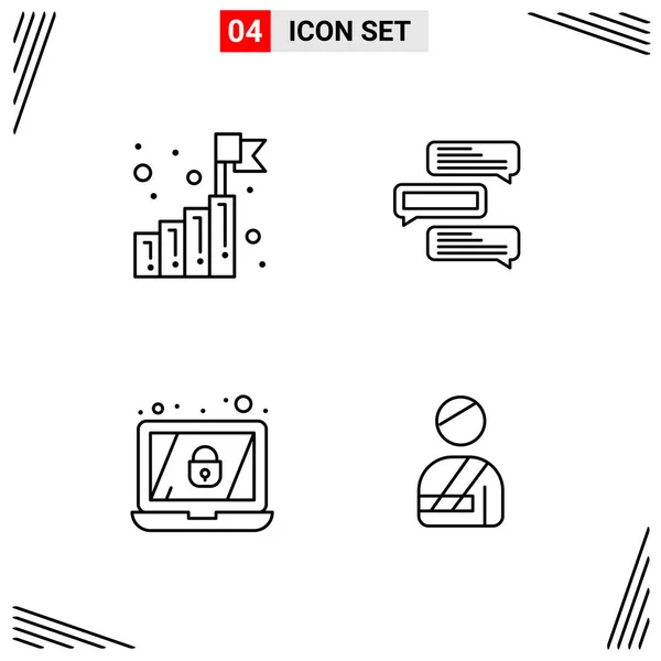 Conjunto Iconos Creativos Universales Simplemente Vector Ilustraciones Para Aplicaciones Web — Archivo Imágenes Vectoriales