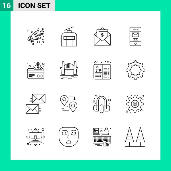 Conjunto Iconos Creativos Universales Simplemente Vector Ilustraciones Para Aplicaciones Web — Vector de stock